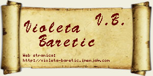 Violeta Baretić vizit kartica